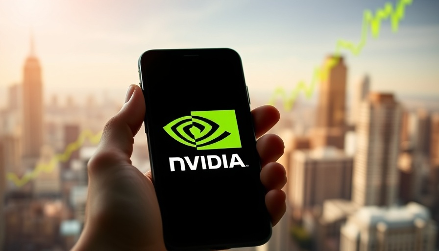 Nvidia stock rebounds with rising chart and smartphone logo.