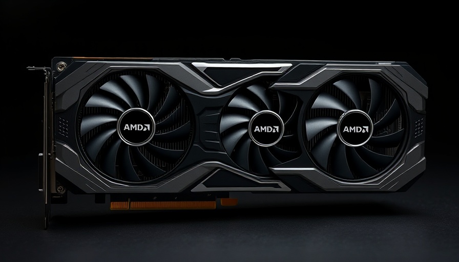 AMD RX 9060 Series graphics card with dual fans, sleek design.