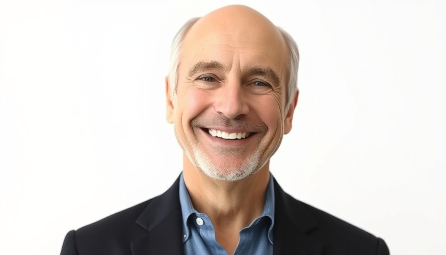 Professional middle-aged man in a black blazer promoting Prosus AI initiatives.