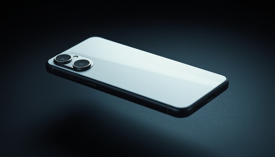 Super intelligent AI smartphone with sleek design and advanced camera.