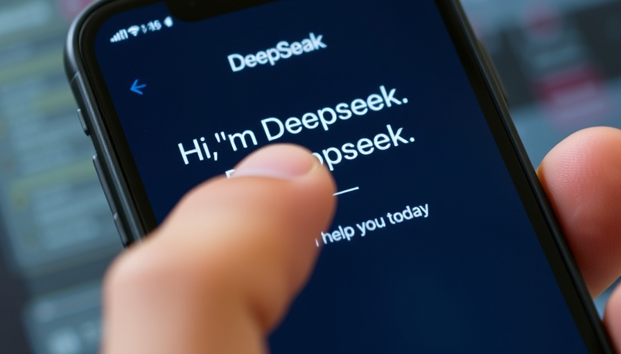 Close-up of smartphone screen with DeepSeek AI displayed.