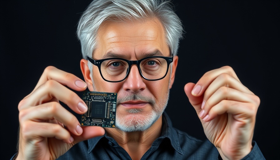Man holding a computer chip, related to Nvidia's post-earnings slide.