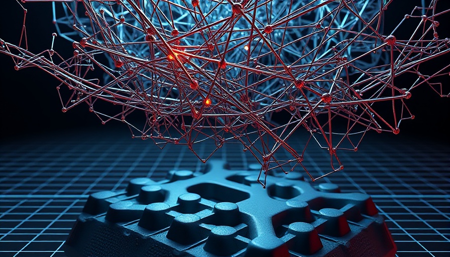 Futuristic neural network structure representing AI agents for business.