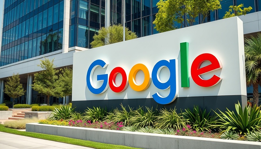 Google signage at headquarters, illustrating Google's corporate environment.