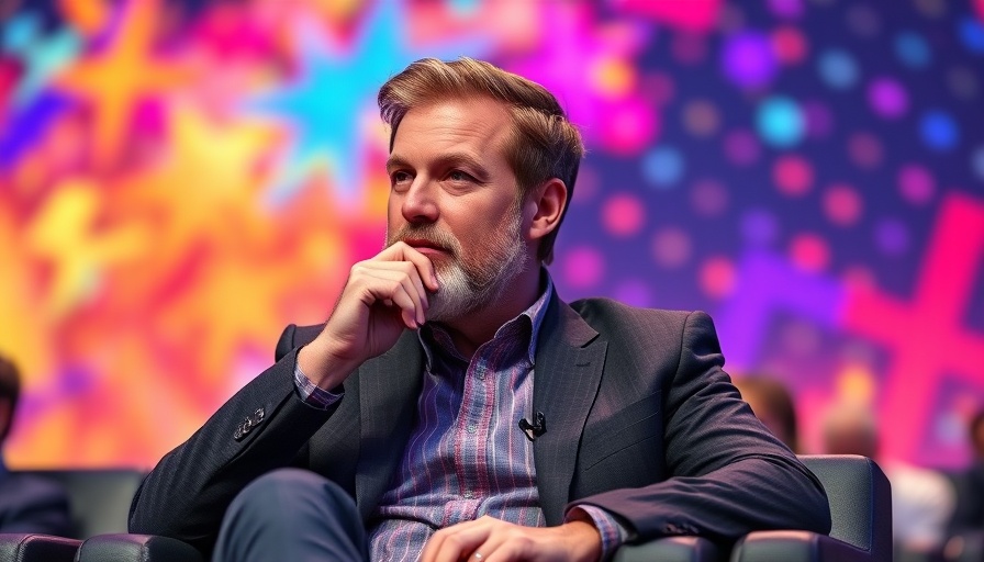 Thoughtful man at AI-Pulse event, holding microphone, OpenAI GPT-4.5.