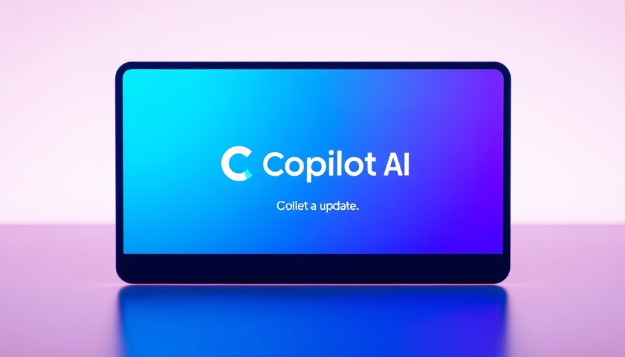 Vibrant Copilot AI update screen displaying logo and tagline.