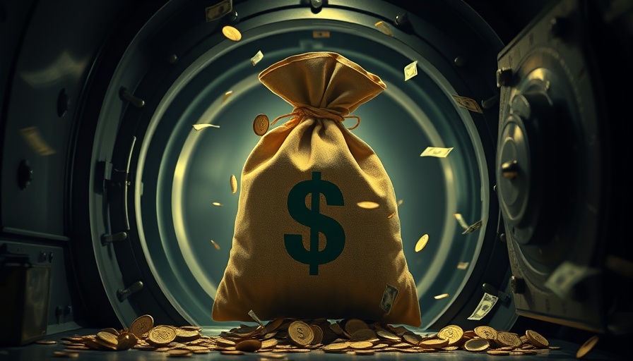 Anthropic AI funding concept with money bag and vault.