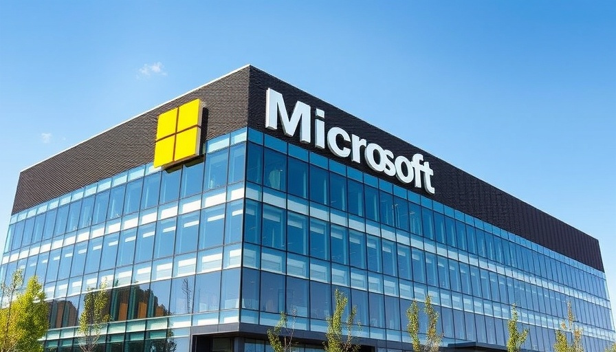 Modern Microsoft building exterior in bright daylight.