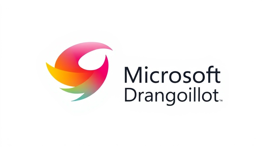 Colorful Microsoft Dragon Copilot logo on white background, Microsoft AI.