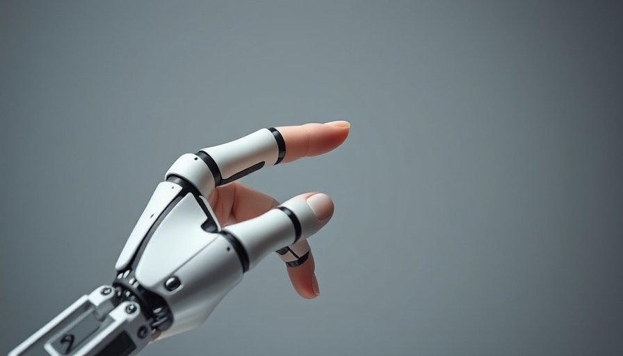 Human and robotic hand interaction illustrating China advancements in AI.