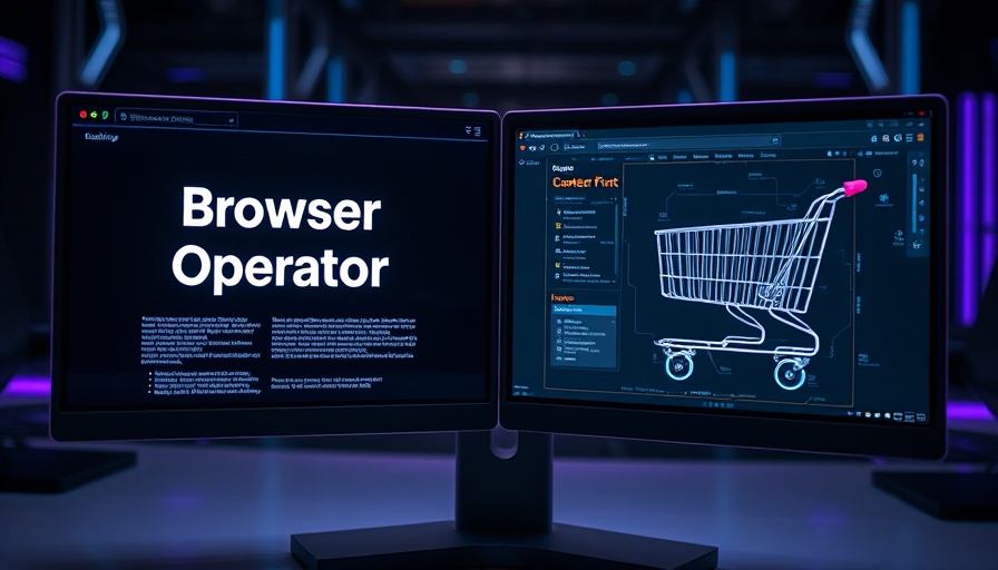 AI agent web browser interface with shopping features.