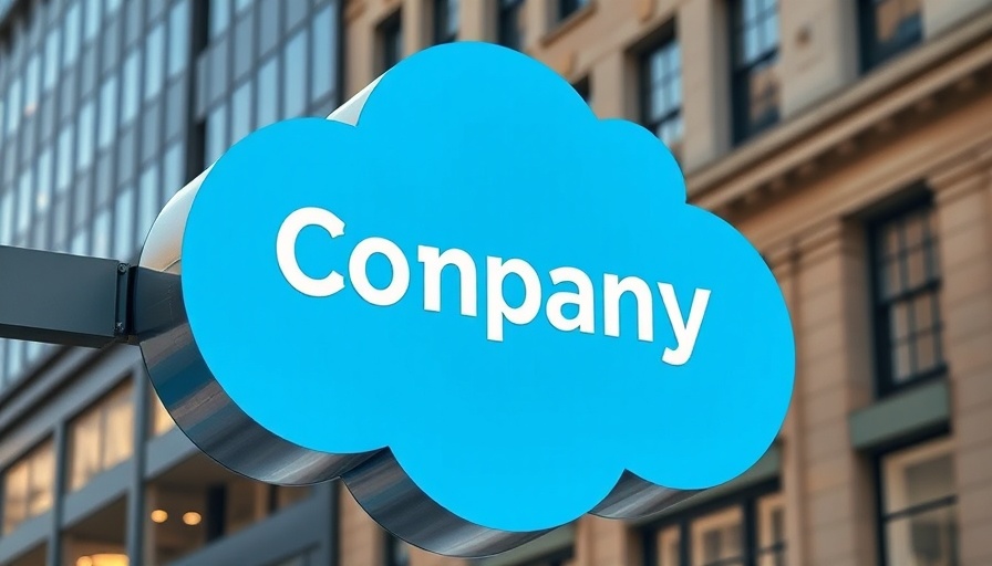 Blue cloud sign on building displaying company name, agentic AI concept.