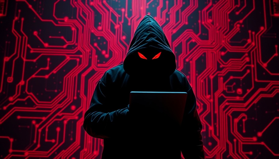 AI agents and credential stuffing attacks illustrated with hacker and circuits