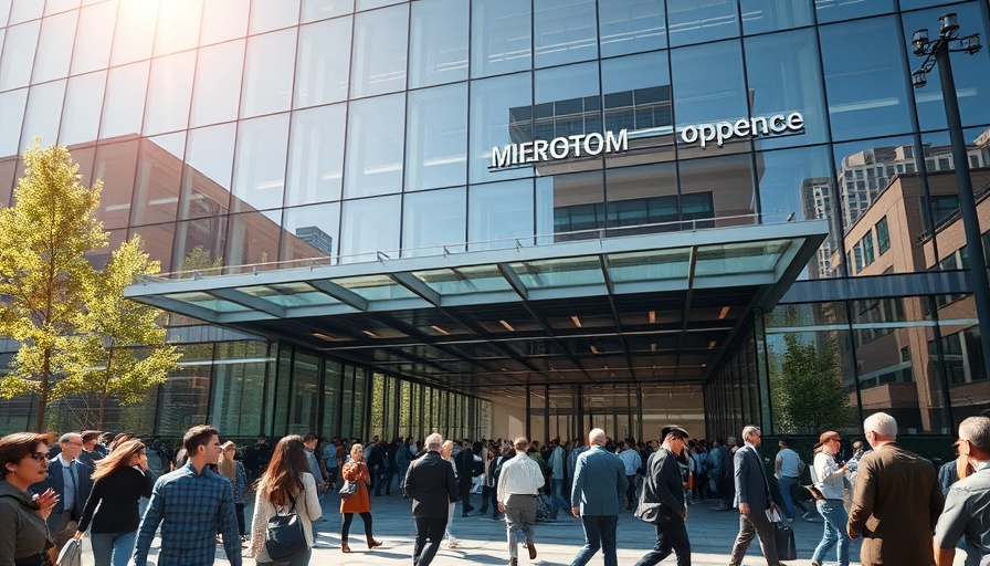 Modern corporate building showcasing AI in India's IT services industry.
