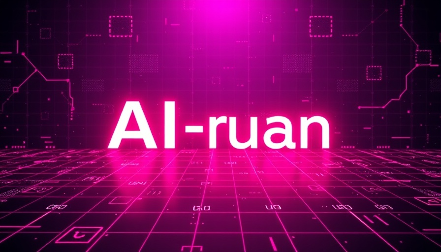 AI-driven SOC automation interface with glowing text on dark gradient.