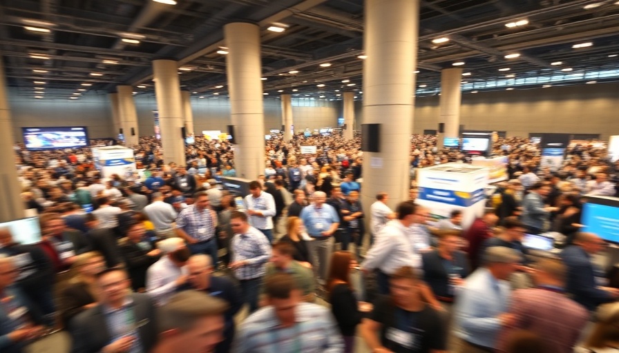 AI innovations at Mobile World Congress 2025, crowd scene at tech event.