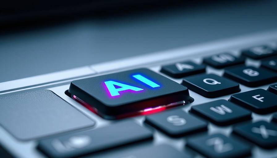 Microsoft AI Copilot logo on keyboard key.