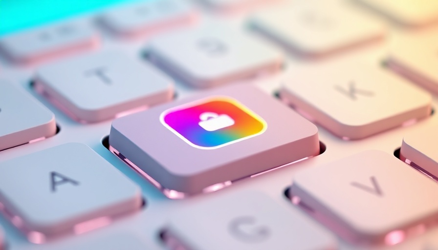 Colorful Microsoft Copilot app logo on keyboard