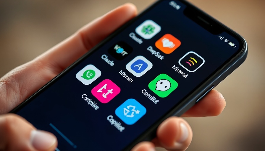 Smartphone showing AI apps like ChatGPT and Copilot, related to Anthropic funding.