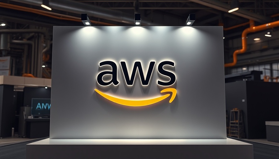 AWS logo at tech exhibit with agentic ai concept.