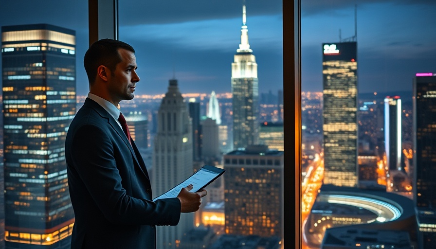Professional analyzing data on a computer in a modern office overlooking a city, trending AI news.