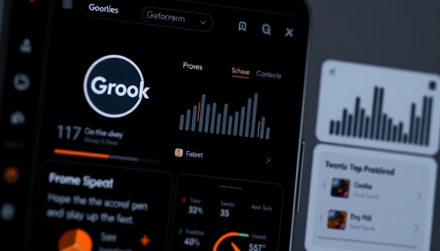 Modern interface displaying Grok 3 features with sleek design.