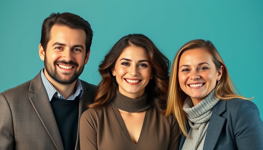 Professional group portrait related to agentic ai, smiling individuals posing.