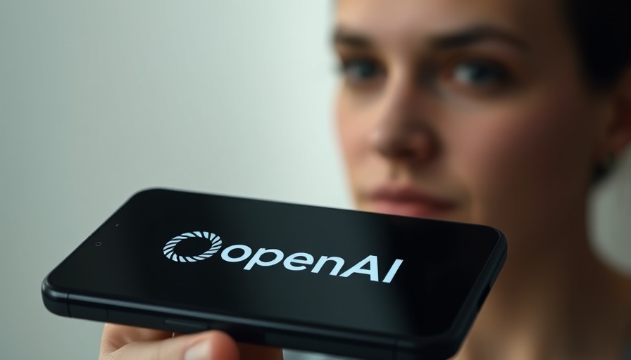 OpenAI logo on smartphone with blurred background