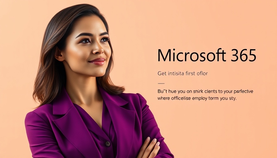 Microsoft AI promotion with confident woman and text.