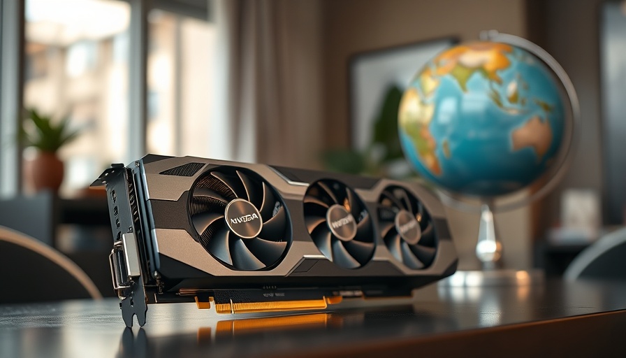 Nvidia RTX 5070 graphics card on white table.
