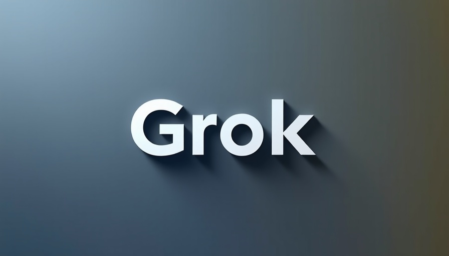 Sleek Grok 3 logo on gradient background with ambient lighting