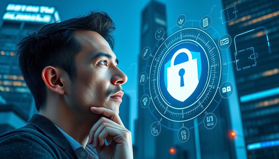 Person examining digital security interface, Agentic AI concept