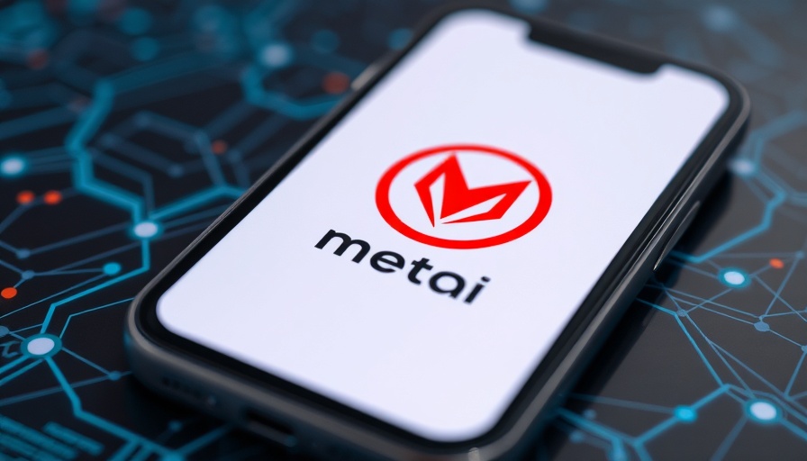 Close-up of smartphone with Meta AI logo for agentic AI.
