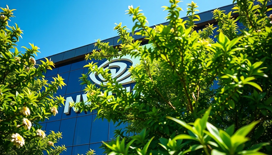 Nvidia building exterior with leafy surroundings showcasing Stargate Project AI GPUs.