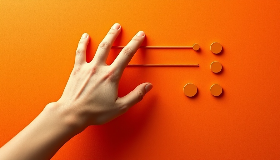Abstract hand interacting with digital controls on orange background, Anthropic Claude Code Bug concept.