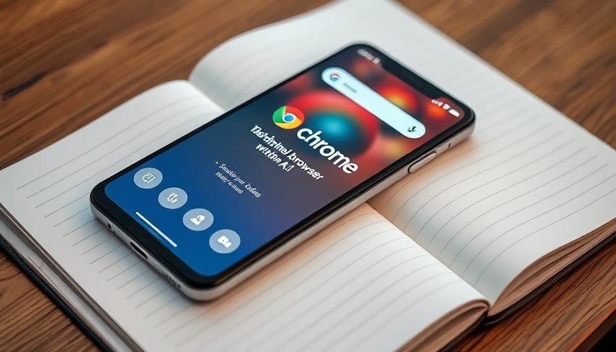 Chrome with AI feature displayed on smartphone, Google Gemini 2.0 AI Mode
