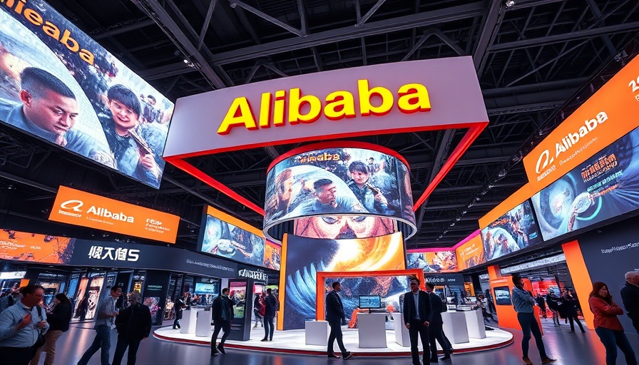 Alibaba exhibition showcasing AI Model QwQ-32B at tech expo.