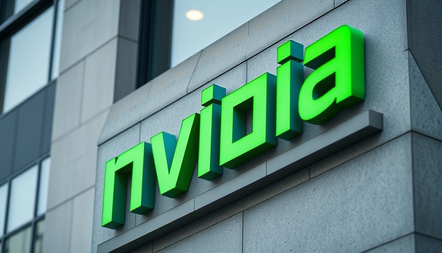 Nvidia headquarters logo on stone facade.