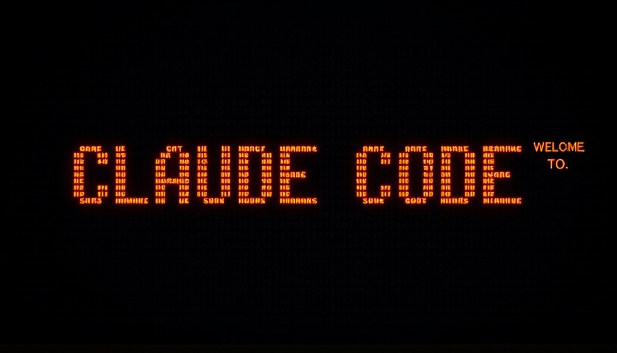 Retro text art display of 'CLAUDE CODE' on a dark background for Claude AI.
