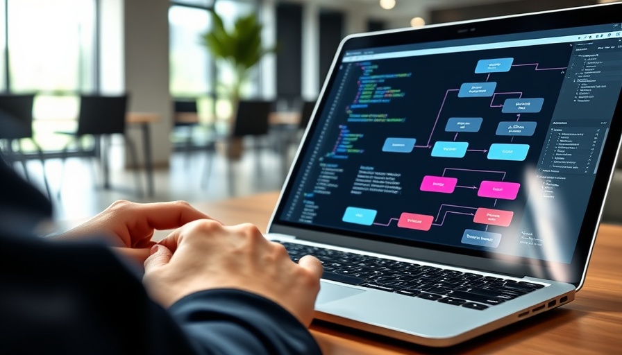 Hands coding on laptop, HTML page creation
