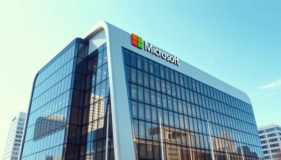 Modern Microsoft office building exterior showcasing advanced AI models technology.
