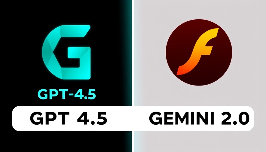 GPT-4.5 vs Gemini 2.0 Flash logos side by side.