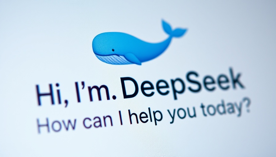 DeepSeek interface close-up with logo and welcome prompt.