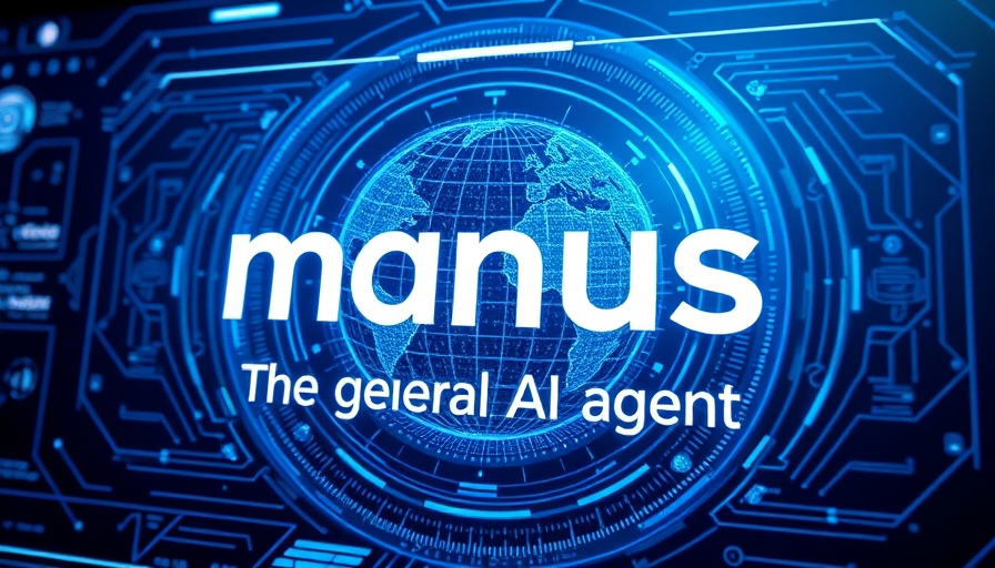 Futuristic AI development interface with tech symbols and globe.