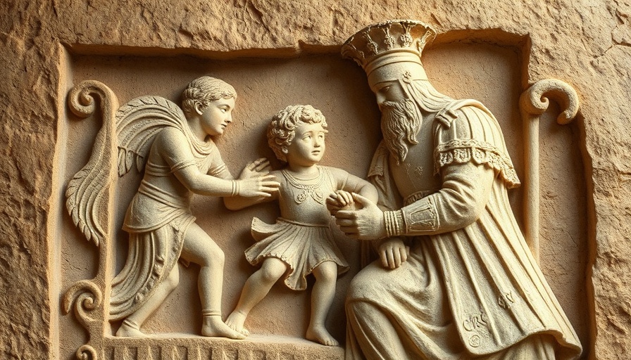 Intricate ancient relief sculpture with figures in classical scene