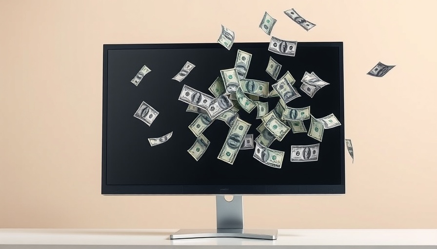 AI agents visualized with money flowing from a monitor.