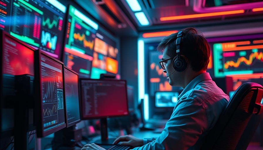 Futuristic software engineering concept in a digital workspace.