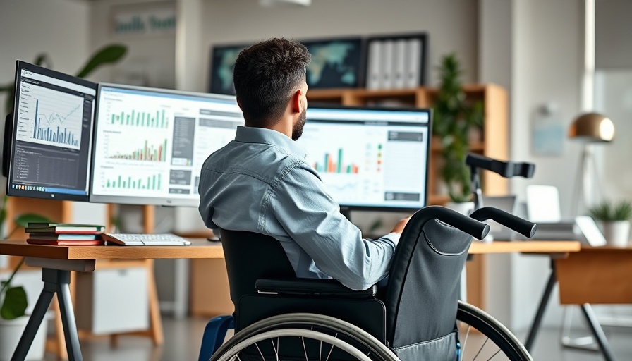 Young professional analyzing AI stocks on dual monitors.