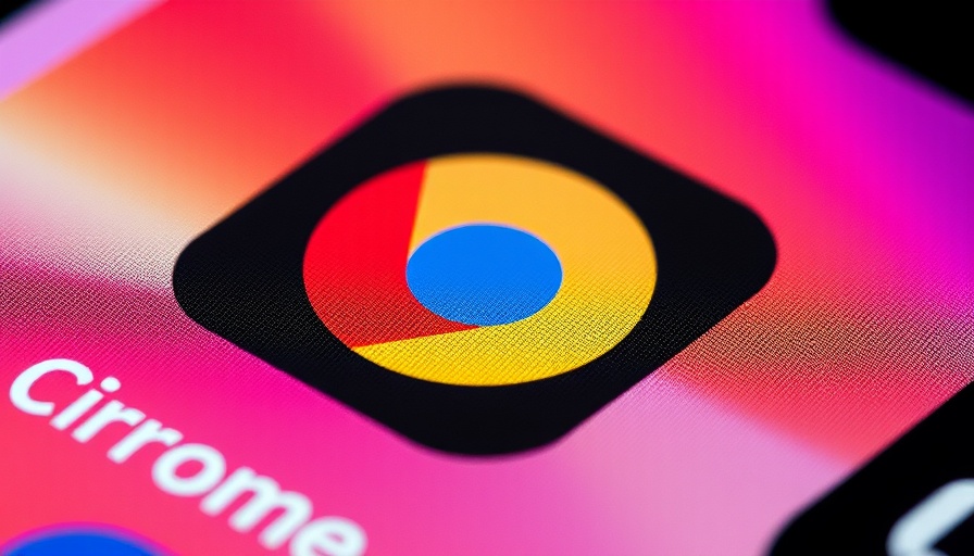 Close-up of Google Chrome icon on screen highlighting Google AI Investments.