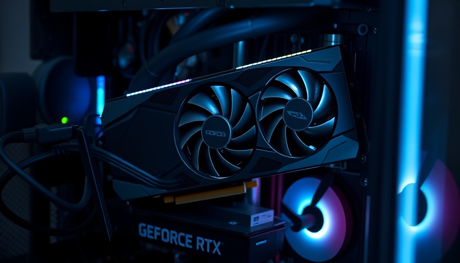 NVIDIA RTX 50 GPU installed in a PC with sleek lighting and design.